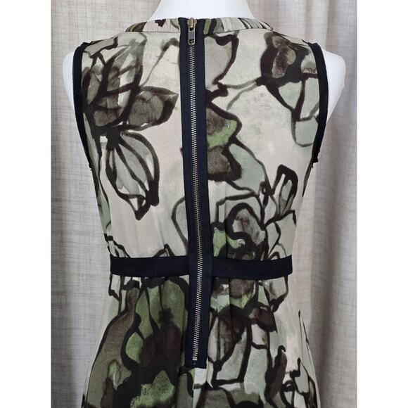 Simply Vera Wang Petite M Maxi Dress Womens‎ Floral Black Grey Green Watercolor - Picture 7 of 9